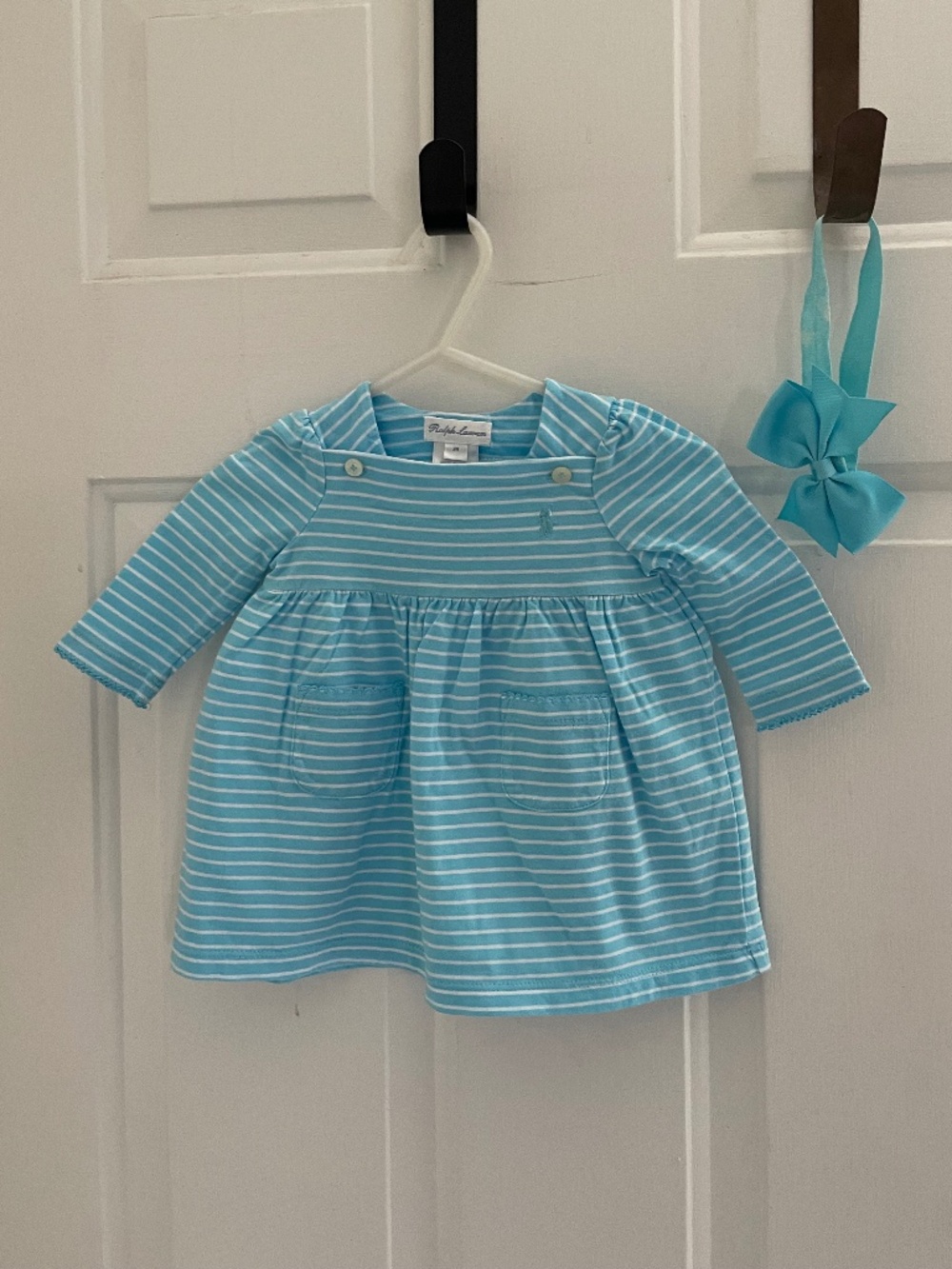 Ralph Lauren Baby Girl Striped Dress  size 3 months